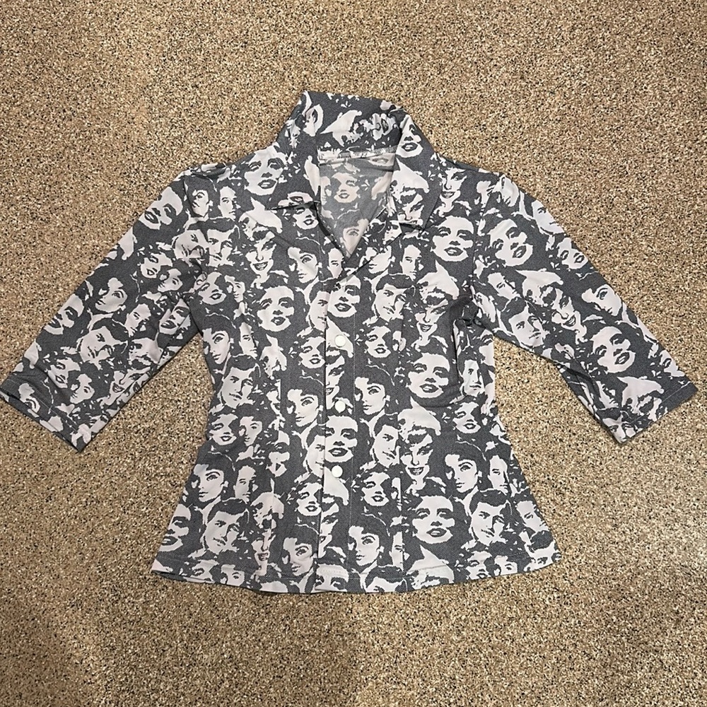 vintage faces blouse